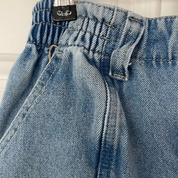 SIMPLE SOCIETY CARGO STRAIGHT SUPER HIGH RISE 5/27 BLUE ELASTIC WAISTBAND - Picture 4 of 15